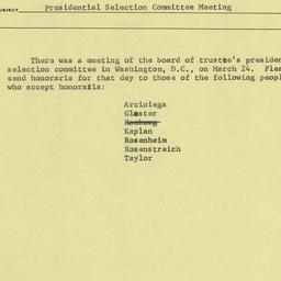 Selection Committee for the...
