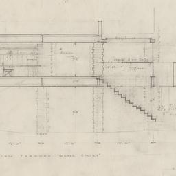 Section through water stairs
