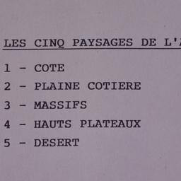 Les Cinq Paysages de l'...