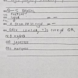 Eastern questionnaire, answ...