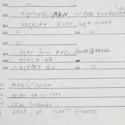 Eastern questionnaire, answ...