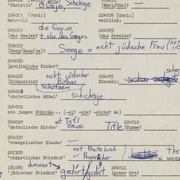 Western questionnaire, answ...