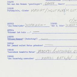 Western questionnaire, answ...