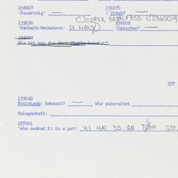Western questionnaire, answ...