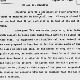 Memorandum from Charles Dol...