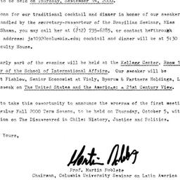Announcements, 2000-09-14. ...