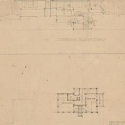 North elevation, second flo...