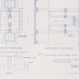 Wall sconce elevations, plan