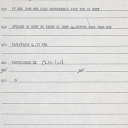 Eastern questionnaire, answ...