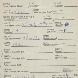 Western questionnaire, answ...