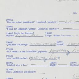 Western questionnaire, answ...