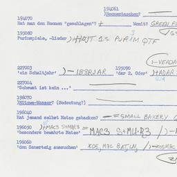 Western questionnaire, answ...