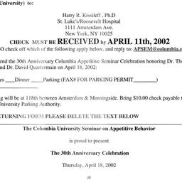 Announcements, 2002-04-18. ...