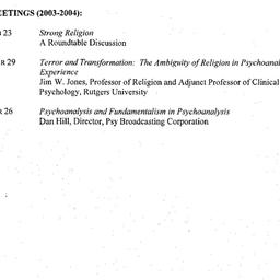 Schedules, Psychoanalytic S...