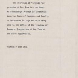 Board Meeting, 9/30/1921