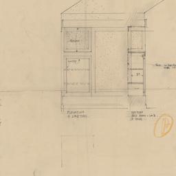 Bedroom bookcase elevation,...