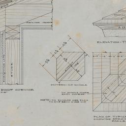 Roof framing details, overh...