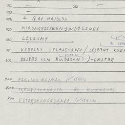 Eastern questionnaire, answ...