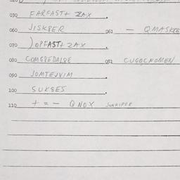 Eastern questionnaire, answ...
