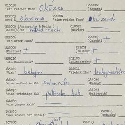 Western questionnaire, answ...