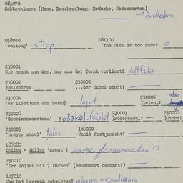 Western questionnaire, answ...