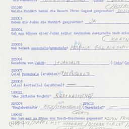 Western questionnaire, answ...