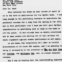 Letter from Frederick P. Ke...