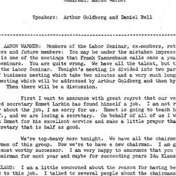 Minutes, 1960-05-19. Labor,...