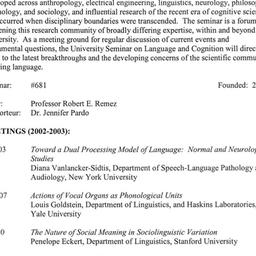 Schedules, Language and Cog...