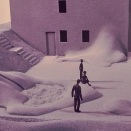 Model, detail of playground.