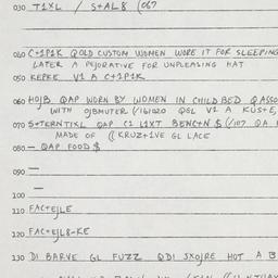 Eastern questionnaire, answ...