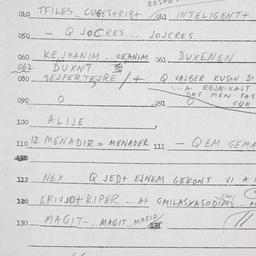Eastern questionnaire, answ...