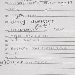 Eastern questionnaire, answ...