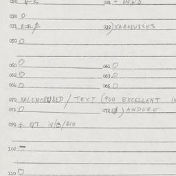 Eastern questionnaire, answ...