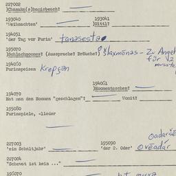 Western questionnaire, answ...