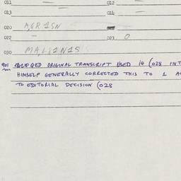 Eastern questionnaire, answ...