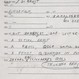 Eastern questionnaire, answ...