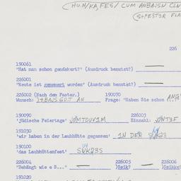Western questionnaire, answ...