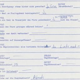 Western questionnaire, answ...