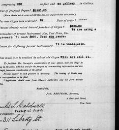 Carnegie Church Organs, War...