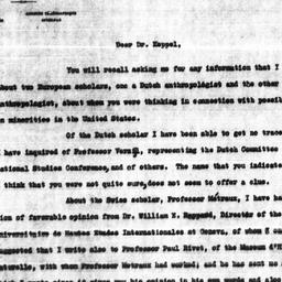 Letter from Malcolm W. Davi...