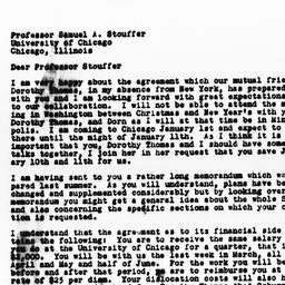 Letter from Gunnar Myrdal t...