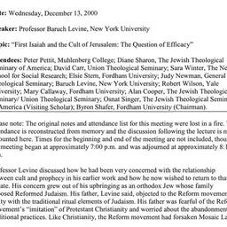 Minutes, 2000-12-13. The St...