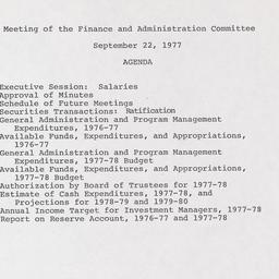 Meeting of the Finance and ...