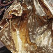 Woman dancer in gold, Dakar...