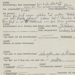 Western questionnaire, answ...