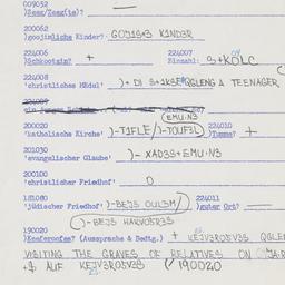 Western questionnaire, answ...