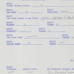 Western questionnaire, answ...
