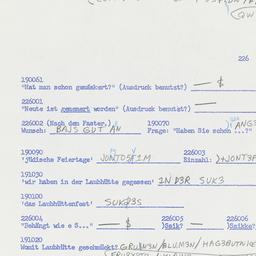 Western questionnaire, answ...