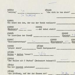 Western questionnaire, answ...
